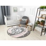 Dětský kusový koberec Petit Pony grey kruh - 120x120 (průměr) kruh cm
