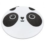 Dětský kusový koberec Petit Panda white kruh - 120x120 (průměr) kruh cm