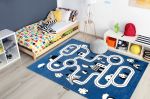 Dětský kusový koberec Petit Town streets blue - 120x170 cm