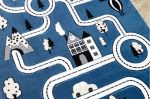 Dětský kusový koberec Petit Town streets blue - 180x270 cm