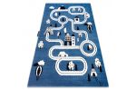 Dětský kusový koberec Petit Town streets blue - 140x190 cm