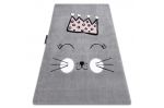 Dětský kusový koberec Petit Cat crown grey - 160x220 cm