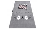 Dětský kusový koberec Petit Cat crown grey - 200x290 cm