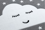 Dětský kusový koberec Petit Cloud stars grey - 180x270 cm