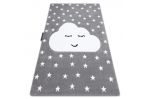 Dětský kusový koberec Petit Cloud stars grey - 140x190 cm