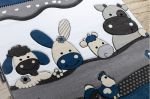 Dětský kusový koberec Petit Farm animals blue - 180x270 cm