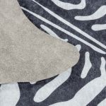 Kusový koberec Etosha 4111 black (tvar kožešiny) - 150x200 tvar kožešiny cm