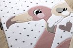 Dětský kusový koberec Petit Flamingos hearts cream - 180x270 cm