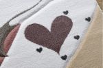 Dětský kusový koberec Petit Flamingos hearts cream - 120x170 cm
