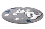 Dětský kusový koberec Petit Elephant stars grey kruh - 160x160 (průměr) kruh cm