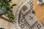 Kusový koberec Berber Tanger B5940 cream and brown kruh - 120x120 (průměr) kruh cm