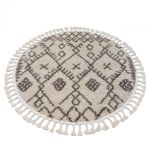 Kusový koberec Berber Tanger B5940 cream and brown kruh - 120x120 (průměr) kruh cm