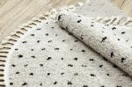 Kusový koberec Berber Syla B752 dots cream kruh - 160x160 (průměr) kruh cm