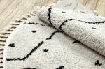 Kusový koberec Berber Tetuan B751 cream kruh - 160x160 (průměr) kruh cm