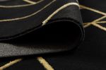 Kusový koberec Emerald geometric 1012 black and gold - 140x190 cm