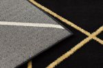 Kusový koberec Emerald geometric 1012 black and gold - 160x220 cm