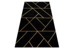 Kusový koberec Emerald geometric 1012 black and gold - 140x190 cm