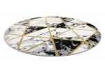 Kusový koberec Emerald 1020 black and gold kruh - 200x200 (průměr) kruh cm
