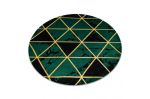 Kusový koberec Emerald 1020 green and gold kruh - 160x160 (průměr) kruh cm