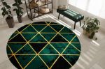 Kusový koberec Emerald 1020 green and gold kruh - 120x120 (průměr) kruh cm
