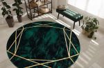 Kusový koberec Emerald 1022 green and gold kruh - 120x120 (průměr) kruh cm