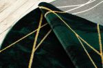 Kusový koberec Emerald 1022 green and gold kruh - 120x120 (průměr) kruh cm