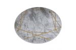 Kusový koberec Emerald 1022 grey and gold kruh - 120x120 (průměr) kruh cm
