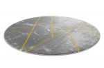 Kusový koberec Emerald geometric 1012 grey and gold kruh - 120x120 (průměr) kruh cm
