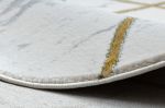 Kusový koberec Emerald geometric 1012 cream and gold kruh - 160x160 (průměr) kruh cm