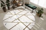 Kusový koberec Emerald geometric 1012 cream and gold kruh - 160x160 (průměr) kruh cm