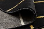 Kusový koberec Emerald geometric 1012 black and gold kruh - 200x200 (průměr) kruh cm