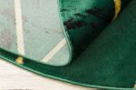 Kusový koberec Emerald geometric 1012 green and gold kruh - 200x200 (průměr) kruh cm