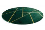 Kusový koberec Emerald geometric 1012 green and gold kruh - 160x160 (průměr) kruh cm