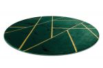 Kusový koberec Emerald geometric 1012 green and gold kruh - 120x120 (průměr) kruh cm