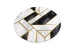 Kusový koberec Emerald 1015 black and gold kruh - 200x200 (průměr) kruh cm