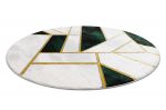 Kusový koberec Emerald 1015 green and gold kruh - 120x120 (průměr) kruh cm