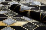 Kusový koberec Gloss 400B 86 3D geometric black/gold - 120x170 cm
