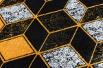 Kusový koberec Gloss 400B 86 3D geometric black/gold - 140x190 cm