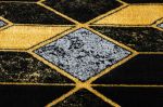 Kusový koberec Gloss 400B 86 3D geometric black/gold - 240x330 cm