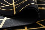 Kusový koberec Gloss 406C 86 geometric black/gold - 80x150 cm