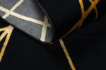 Kusový koberec Gloss 406C 86 geometric black/gold - 160x220 cm