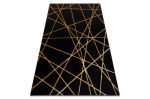 Kusový koberec Gloss 406C 86 geometric black/gold - 120x170 cm