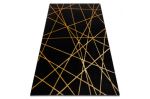 Kusový koberec Gloss 406C 86 geometric black/gold - 80x150 cm