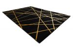 Kusový koberec Gloss 406C 86 geometric black/gold - 120x170 cm