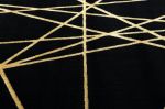 Kusový koberec Gloss 406C 86 geometric black/gold - 80x150 cm