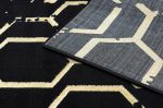 Kusový koberec Gloss 407C 86 glamour black/gold - 120x170 cm