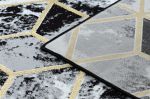 Kusový koberec Gloss 409A 82 3D cubes black/gold/grey - 80x150 cm