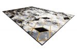 Kusový koberec Gloss 409A 82 3D cubes black/gold/grey - 80x150 cm