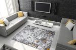 Kusový koberec Gloss 528A 58 3D mramor ivory/black - 160x220 cm