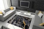 Kusový koberec Gloss 529A 82 3D mramor black/grey - 140x190 cm